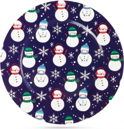 Podložak za tanjur sa snjegovićima 33 cm, tamnoplavi