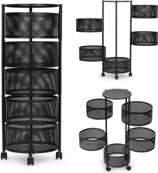 Kuhinjski policijski organizator s okretnim policama, 5 razina, metal, ModernHome