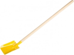 Dječja lopatica s drvenom drškom 80 cm – žuta