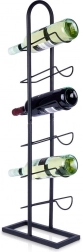 Metalni stalak za vino, crni, 6 boca, 27 × 13 × 84,5 cm