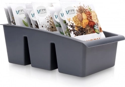 Sivi organizator za vrećice s začinima 25 × 15 × 9 cm