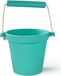 Silikonska plažna kanta BIGJIGS TOYS – tirkizna