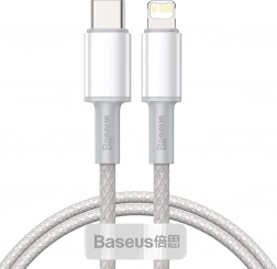 Baseus opleteni kabel USB‑C na Lightning 20W PD, 1 m, bijeli
