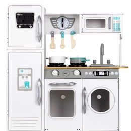 Velika bijela drvena dječja kuhinjica ECOTOYS
