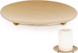 Metalna zlatna podloga za svijeće 12 cm