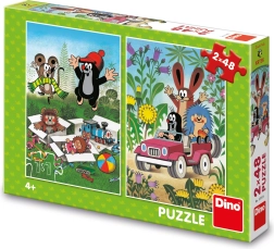 Dino puzzle Krtko – radosne pustolovine 2×48 dijelova