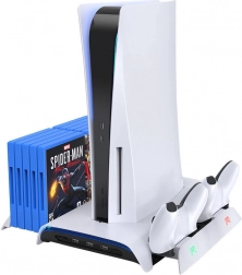 Hladna stanica i punjač za PS5 KIWI HOME PB01 bijela