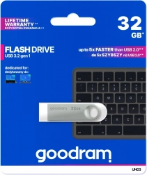 USB flash disk UNO3 32GB USB 3.2 Gen1 srebrni