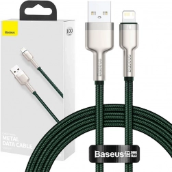 USB kabel Lightning BASEUS Cafule 1 m, 2,4 A – zeleni