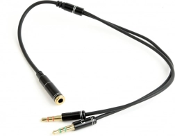 Audio adapter 4-pinski na 2× 3,5 mm minijack, 0,2 m