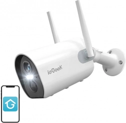 Bežična vanjska Wi‑Fi kamera ieGeek ZS‑GX2S bijela 2K, baterija 5200 mAh