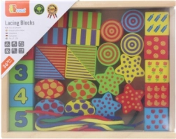 VIGA drvena set za nizanje za djecu