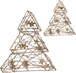 Zlatno svjetleće božićno drvce 29 cm, 14 LED s timerom