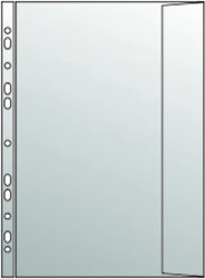 Prozirna mapa za dokumente A4 s preklopom i euro-perforacijom, PP 120 mikrona, narančina kora