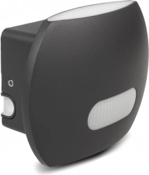 zidna LED svjetiljka s PIR senzorom 20 W 1600 lm IP65 4000 K siva