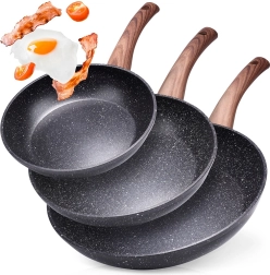 Set granitnih tava black&wood 20/24/28 cm – 3 kom