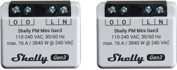 Shelly PM Mini Gen3 – set 2 mjerača potrošnje, Wi‑Fi/Bluetooth