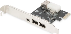 PCIe FireWire 800/400 kontroler s low-profile poklopcem, 2× vanjska + 1× interna