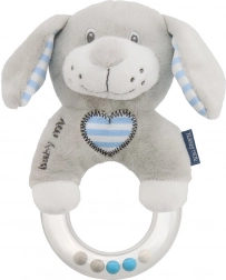 Dječja plišana zvečkica Baby Mix pas plavi