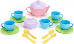 Green Toys ružičasti set za čaj, 17 dijelova