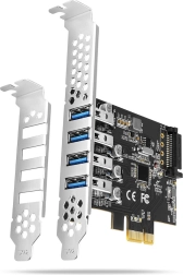 PCIe kontroler USB 3.2 Gen 1 s 4 porta, UASP, čipset Renesas, napajanje SATA