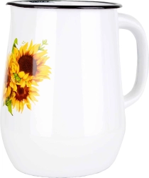 Emajlirani vrč 2,5 l sa suncokret dekorom