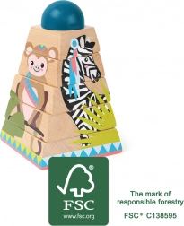 Drvena slagalica-toranj Jungle small foot