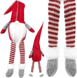 Sjedeći vilenjak tekstilna dekoracija 50 cm – Crvena