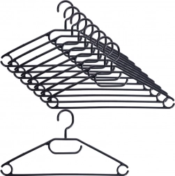 crne rotirajuće vješalice za odjeću 10 kom