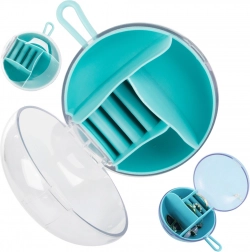 Putna okrugla kutija za nakit s pretincima