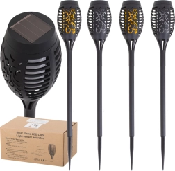 Solarne vrtne baklje lampe 12 LED, set 4 kom