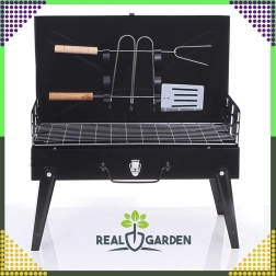 Sklopivi prijenosni putni roštilj u koferu s kompletom pribora