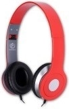 Gradske crvene stereo slušalice s mikrofonom