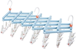 Sklopiva sušilica za rublje s kvačicama, 29 klipsi, svijetloplava