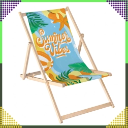 Set od 2 sklopivih drvenih plažnih ležaljki s podesivim položajem