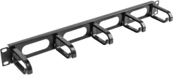Organizator kabela za 19" rack 1U, tip B, crni