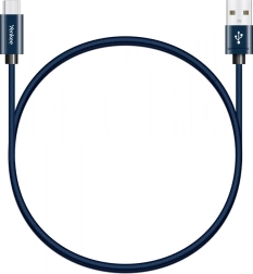 Tekstilni USB-A 2.0 / USB-C kabel 3 A, 480 Mb/s