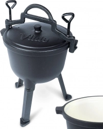 Emajlirani lijevani kotlić na nogicama s poklopcem CAST LINE 4 l