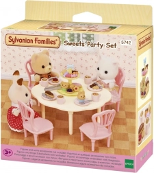 Sylvanian Families stol, stolice i slastice – čajni set za figurice