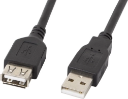 USB 2.0 produžni kabel AM–AF crni 1,8 m
