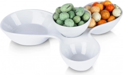 Keramička zdjela za grickalice bijela 26 × 22 × 6,5 cm