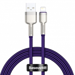 Baseus Cafule pleteni USB–Lightning kabel 1 m, 2,4 A, ljubičasti
