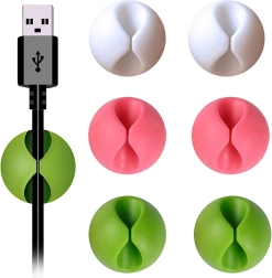 samoljepljivi silikonski držači za kabele – set od 6 kom