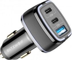 BlitzWolf auto punjač 115W 3 USB porta PD