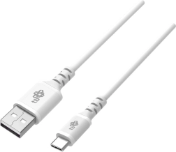 Silikonski kabel USB–USB‑C 1 m bijeli s podrškom za QUICK CHARGE