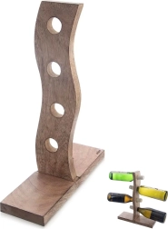 Drveni stalak za vino od manga za 4 boce 30,5 × 39,5 cm