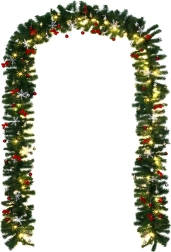 Svjetleća božićna girlanda s LED, 2,7 m, s ukrasima