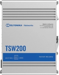 Industrijski PoE+ preklopnik TELTONIKA TSW200, 2× SFP, 8× Gigabit Ethernet