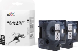 Traka TBTD-40913 za DYMO, crna na bijeloj, 9 mm, 2 kom