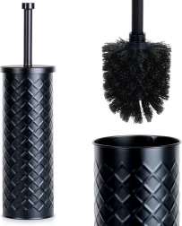Metalna crna WC četka sa stalkom 38 × 10 cm